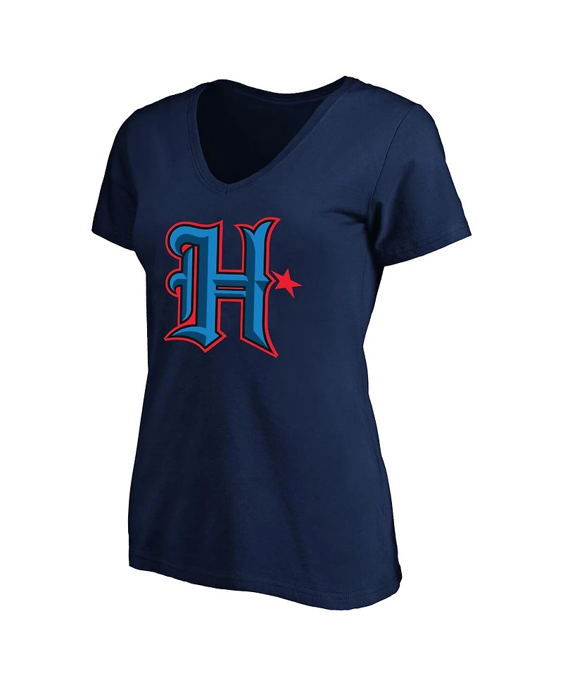 Fanatics Women's C.j. Stroud Navy Houston Texans Plus Fair Catch Name Number Scoop Neck T-Shirt