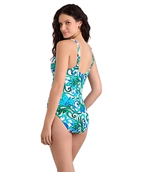ShapeSolver Sport by Mimi Flamingo Women's Brynn Twist One-Piece Swimsuit