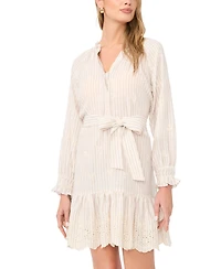 Vince Camuto Women's Ruffle Puff-Sleeve Mini Dress