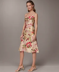 Donna Karan New York Women's Floral A-Line Midi Dress