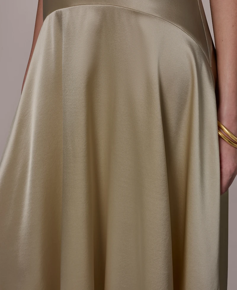 Donna Karan New York Women's Sleeveless Boat Neck Midi Dress