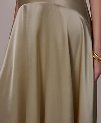 Donna Karan New York Women's Sleeveless Boat Neck Midi Dress