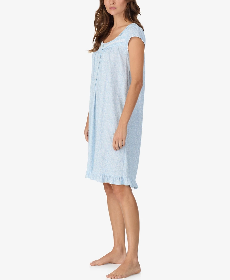 Eileen West Women's Cotton Cap Sleeve Short Nightgown