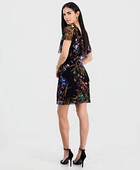 Connected Petite Mesh Sheath Dress