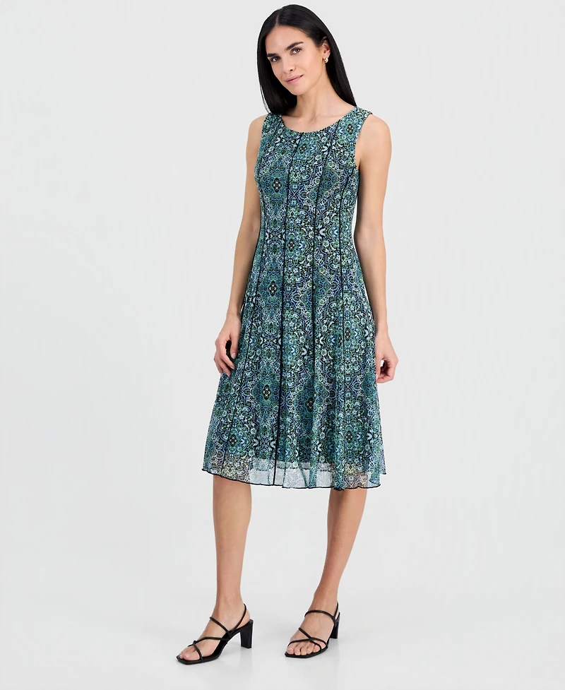 Connected Petite Sleeveless Fit & Flare Dress