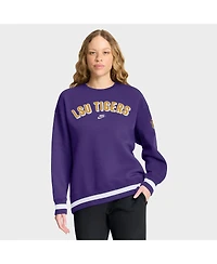 Nike Women's Purple Lsu Tigers Oversized Legacy Phoenix Sweatshirt