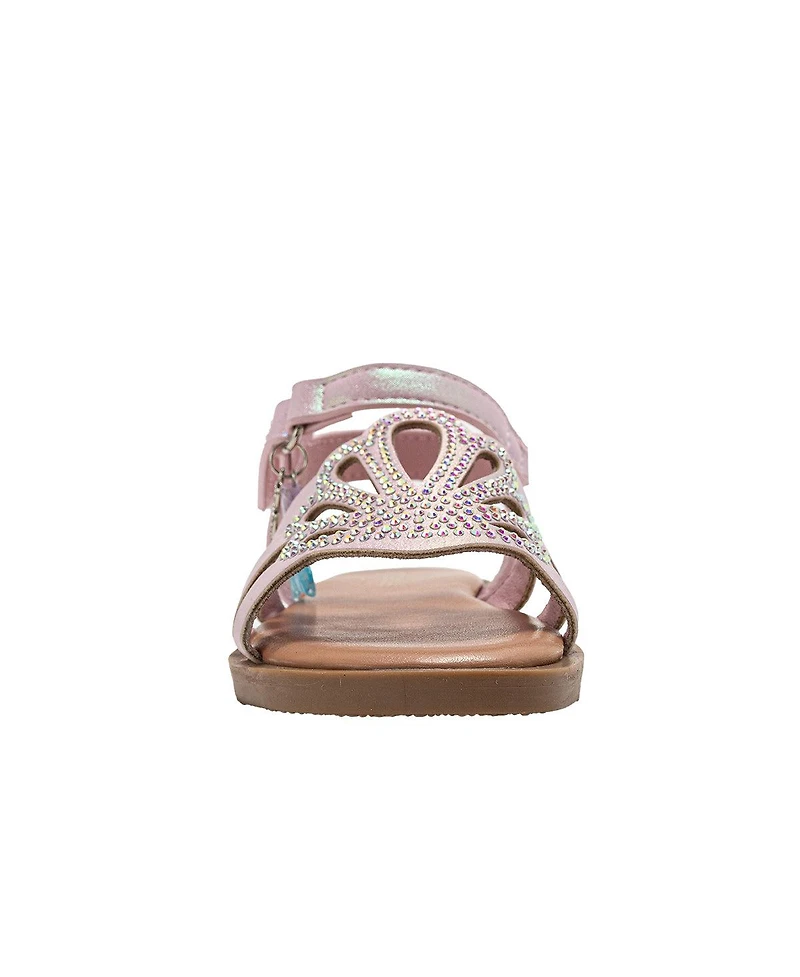 Bebe Little Girls Girl's Fashion Sandals – Dressy Shoes with rs Logo and Hanging Charms