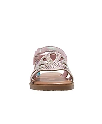 Bebe Little Girls Girl's Fashion Sandals – Dressy Shoes with rs Logo and Hanging Charms
