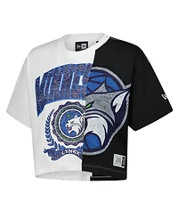 New Era Women's White Minnesota Lynx Team Split Cropped Boxy T-Shirt