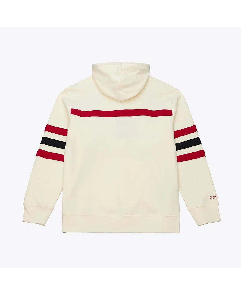 Mitchell & Ness Men's Cream Philadelphia 76ers Hardwood Classics 76 Originals Collection Head Coach Hoodie