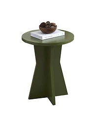 Kings Brand Furniture Round Side Table with Storage, 3-Tier Small Accent End for Living Room, Bedroom, Bedside, Office, Space-Saving Nightstand