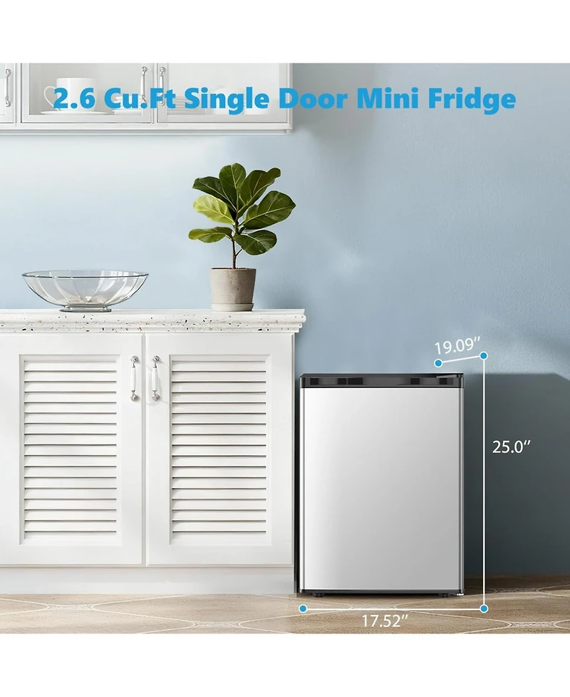 Antarctic Star 2.5 Cu. Ft. Compact Refrigerator with Chiller Compartment