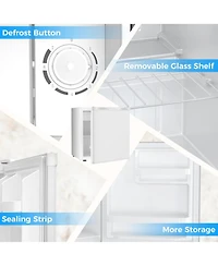 Antarctic Star 1.6 Cu. Ft. Compact Refrigerator with Chiller Compartment
