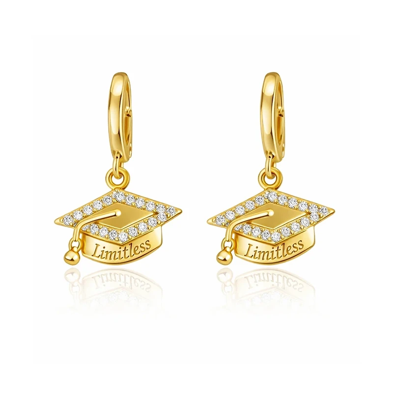 Dloria Limitless Graduation Cap Huggie Hoop Earrings