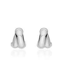 The Lovery Crossover C-Hoop Earring Sterling Silver