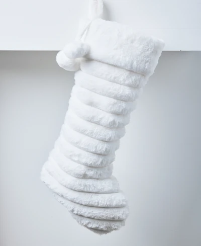 Holiday Lane Opulence Faux Fur Christmas Stocking, Macy's Exclusive