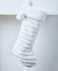 Holiday Lane Opulence Faux Fur Christmas Stocking, Macy's Exclusive