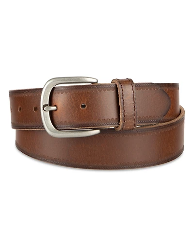 Levi's Men's Western Edge Embossed Casual Leather Belt