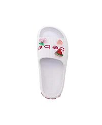 Bebe Girls Girls Eva Slide – Lightweight Comfy Slide Sandals with Fruit Charms