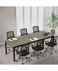 Tribesigns 6.5ft Conference Room Table, 157.48" W x 55.12" D Large Office Meeting Table (4 Pcs)