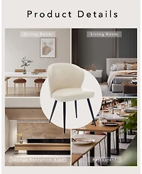 gaomon Pu Leather Dining Chairs Set of 4, Upholstered Chairs with Steel Legs