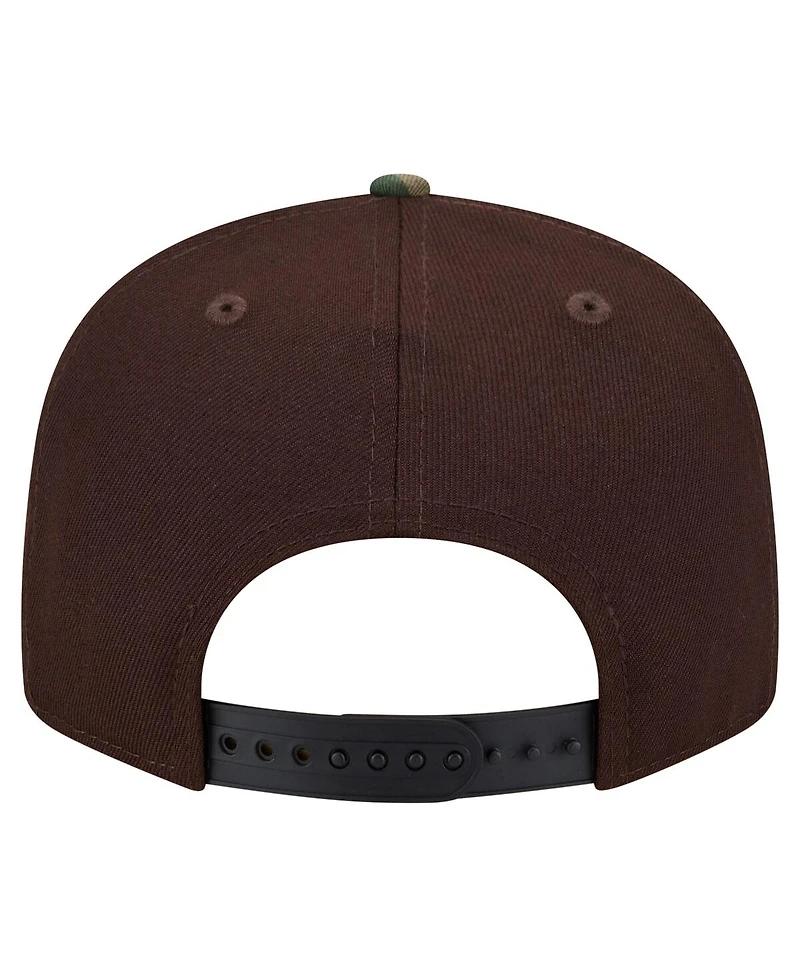 New Era Men's Dark Brown Chicago Bears Burnt Wood Camo 9FIFTY Snapback Hat
