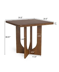 Tribesigns Wooden Square Dining Table for 2-4 People, Small Dinner Table for Dining Room, Kitchen, Small Space