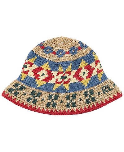 Polo Ralph Lauren Men's Textured Fairisle Crochet Bucket Hat