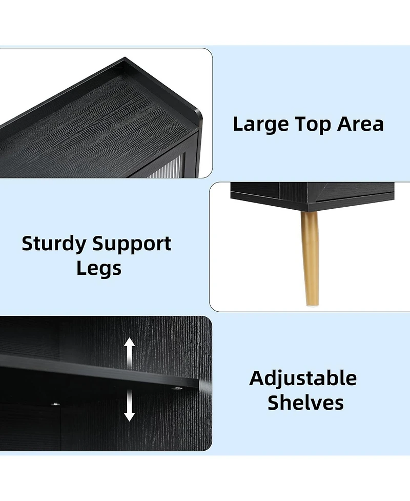 gaomon Shoe Cabinet 5-Tier Shoe Storage Cabinets Shoe Cabinets Storage for Entryway Shoe Organizer Cabinet with Glass Doors for Hallway Living Room