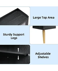 gaomon Shoe Cabinet 5-Tier Shoe Storage Cabinets Shoe Cabinets Storage for Entryway Shoe Organizer Cabinet with Glass Doors for Hallway Living Room