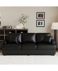 gaomon Modern Sofa with 2 Throw Pillows, Deep Seat Couch Upholstered Cushion & Removable Cover