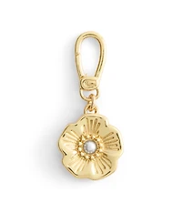 Coach Faux Pearl Collectible Signature Sculpted Tea Rose Jewelry Charm