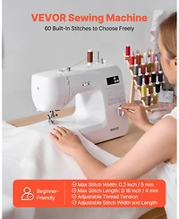 Computerized Sewing Machine with 60 Stitch Patterns & Led Display Screen
