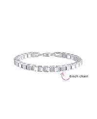 Bling Jewelry .925 Sterling Silver Strong Venetian Square Box Link Chain Bracelet Made In Italy