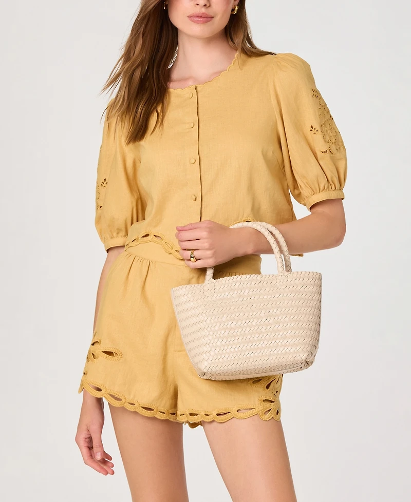 Astr the Label Women's Sleeveless Button-Front Top