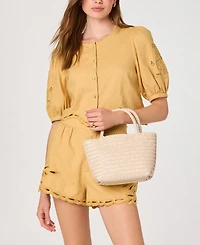 Astr the Label Women's Sleeveless Button-Front Top