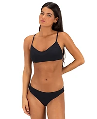 Hurley Women's Max Solid Cheeky Swim Bottoms