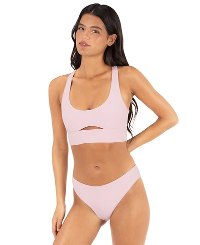 Hurley Women's Max Solid Cheeky Swim Bottoms