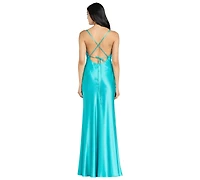 Morgan & Company Juniors' Tie-Back Sleeveless Scoop-Neck Dress