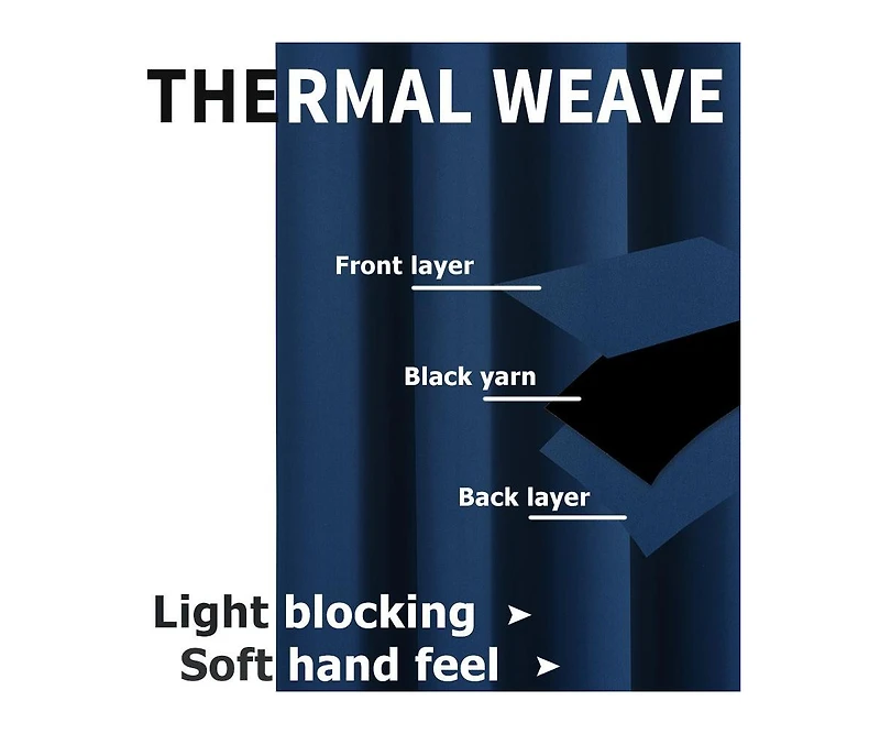 Kate Aurora 2 Piece For Extra Long Windows Grommet Top Blackout Curtain Panels - 95 in. Long