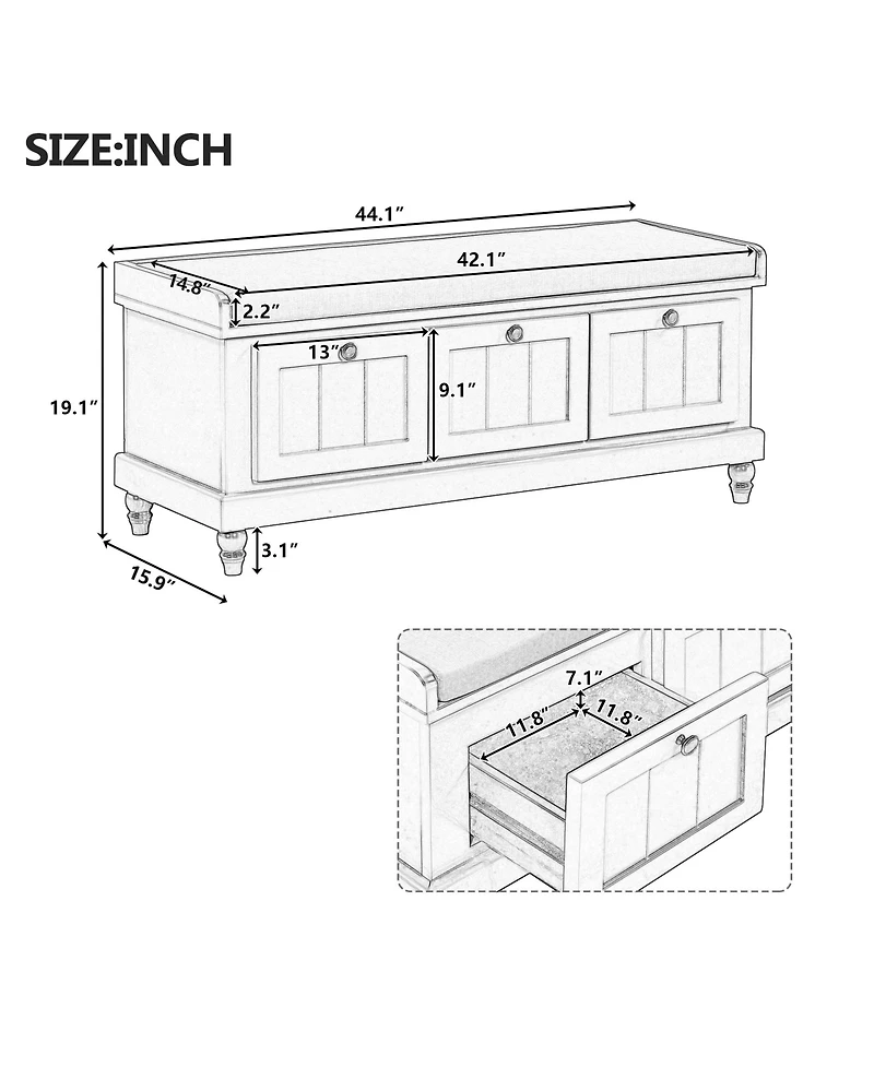 Rainsken Shoe Bench