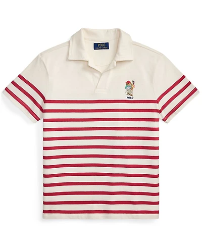 Polo Ralph Lauren Boys' 8-20 Bear Striped Cotton Shirt