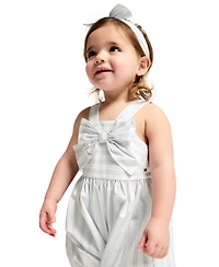 Tommy Hilfiger Baby Girls' Striped Romper & Headband, 2-Piece Set