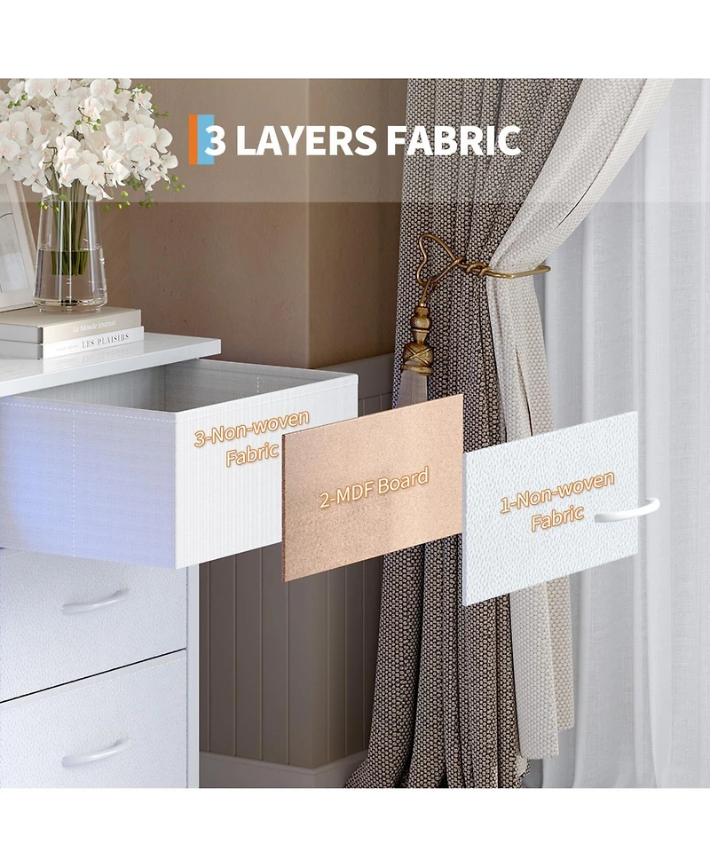 gaomon 63 Inch Tv Stand Dresser with 10 Drawers, Long Entertainment Center for TVs Up to 75 Inch