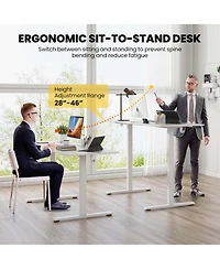 63 x 24 Inch Sit Stand Desk Height Adjustable Electric Standing