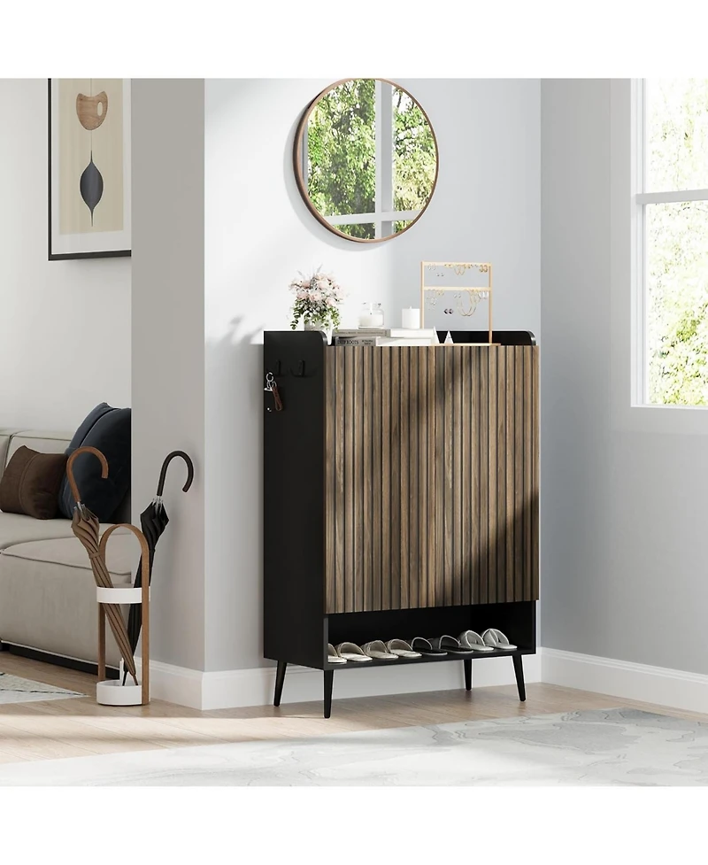 gaomon Modern Freestanding Shoe Cabinet for Entryway Featuring Adjustable Shelves and Convenient Doors for Organized Storage Large Capacity