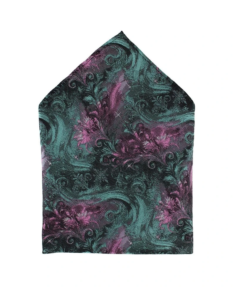 Trafalgar Men's Arcane Storm Silk Tie & Pocket Square Bundle