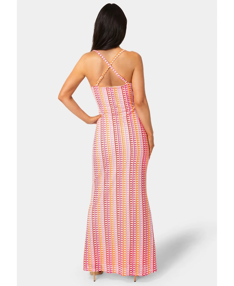 Bebe Women's Printed Bodycon Maxi Dress
