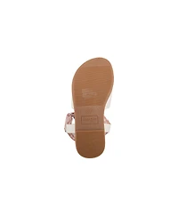 Bebe Girl's' Fashion Sandals – Dressy Shoes with Puffy Bow Accent and Hanging Charm