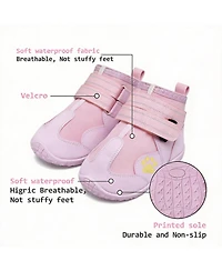 Aronkl Dog Boots with Reflective Straps and Anti-Slip Soles for Large Dogs